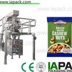 bentuk automatik mengisi mesin meterai dengan multi head weigher untuk kacang cashew pembungkusan makanan ringan mesin pembungkusan