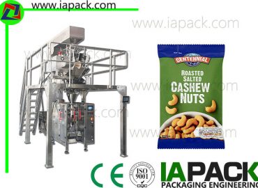 bentuk automatik mengisi mesin meterai dengan multi head weigher untuk kacang cashew pembungkusan makanan ringan mesin pembungkusan